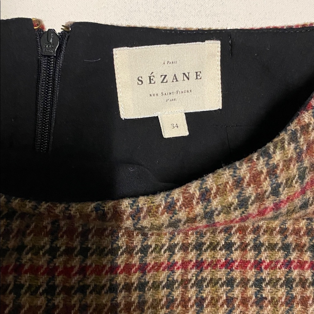 Sézane Plaid Mini Malia Skirt size 34 XS - Picture 3 of 5